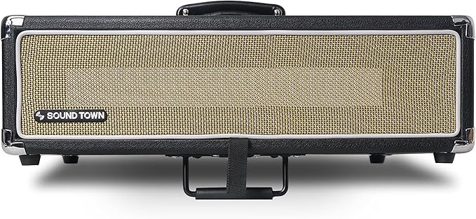Sound Town Vintage 2U Amp Rack Case, 12.5" Depth with Rubber Feet, Dust Cover, Kickstand, Black (STVRC-2BK)