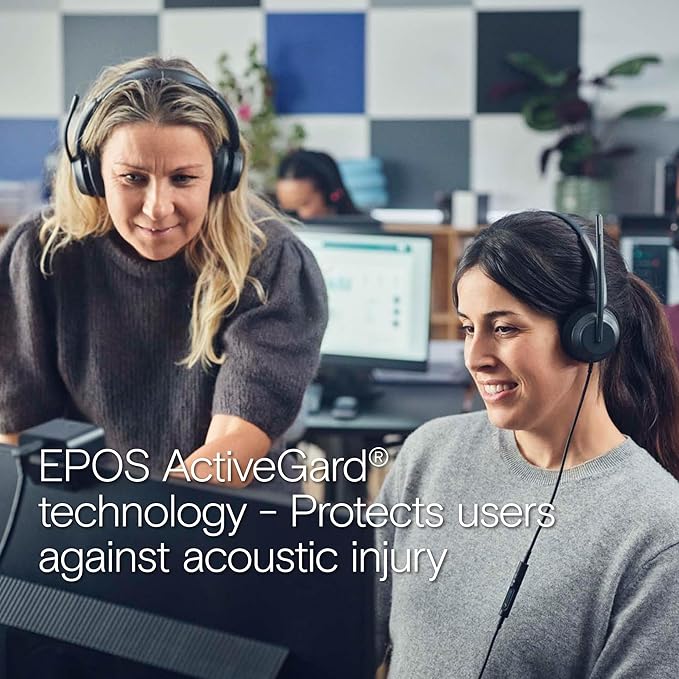 EPOS Impact 730T Mono Wired USB C and USB A Headset for PC with Noise-Canceling Mic, Microsoft Teams Certified, in-Line Controls, Comfortable Fit, Ideal for Office Calls, Remote & Hybrid Work