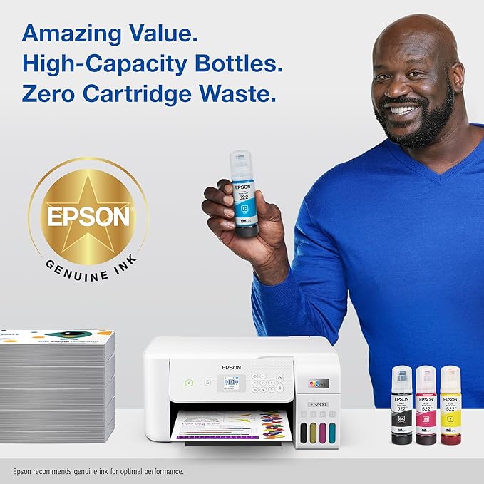 EPSON 502 EcoTank Ink Ultra-high Capacity Bottle Magenta Works with ET-2750, 2760, 2850, 3750, 3760, 3850, 4850, and Other Select Models