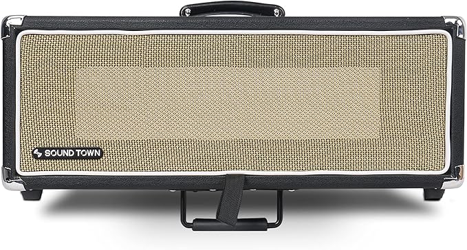 Sound Town Vintage 3U Amp Rack Case, 12.5" Depth with Rubber Feet, Dust Cover, Kickstand, Black (STVRC-3BK)