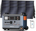 Oscal PowerMax 6000 Portable Power Station with 3x400W Solar Panel 3600Wh LiFePO4 Batteries, 6000W Output (9000W Peak), 5ms UPS, Solar Generator for Home, RVs, Emergencies, Power Outages