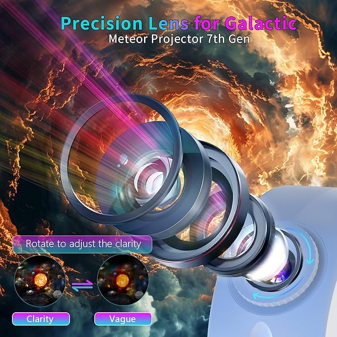 Rusoso Galaxy Projector, Planetarium Star Projector for Bedroom,13 in 1 Film Discs 4K HD Night Light,for Space for Kids Adults Bedroom Decor Birthday Gift,Christmas Gifts for Adults
