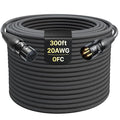 XLR Cables 300ft 1 Pack, Professional Gold-Plated Rean Connectors from Neutrik, Kevlar-Reinforced Nylon Braided Microphone Cable, Mic Cable, Durable Shielded and Balanced XLR Male to Female Cord