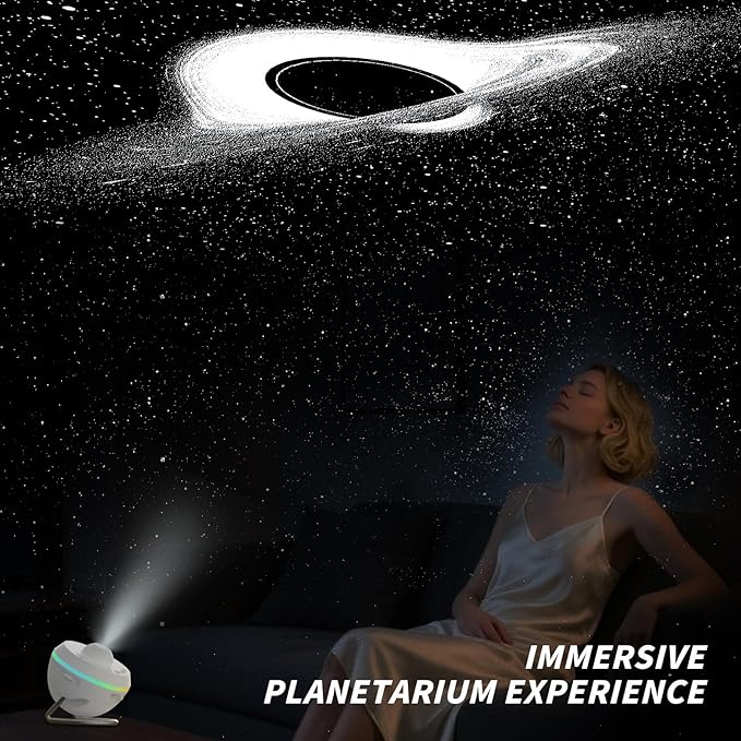 Ainael Galaxy Projector, Star Projectors Home Planetarium Space Ceiling Starry Sky Night Light with Light Strip, Meteor and Galaxy Projector & 2 Films Set for Kid Adult Gift
