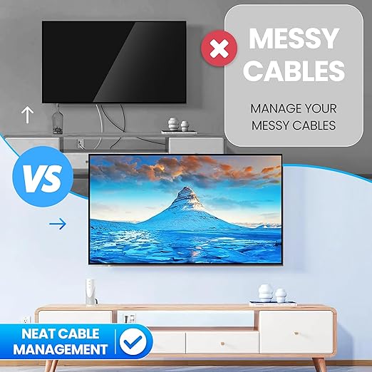 Inara in Wall Cable Management Kit – Recessed Outlet to Hide TV Cords & Wires, Power Bridge Mounting Concealer, TV Cord Hider for Wall Mounted TV & Cable Pass Through, in-Wall Hidden Back Cover