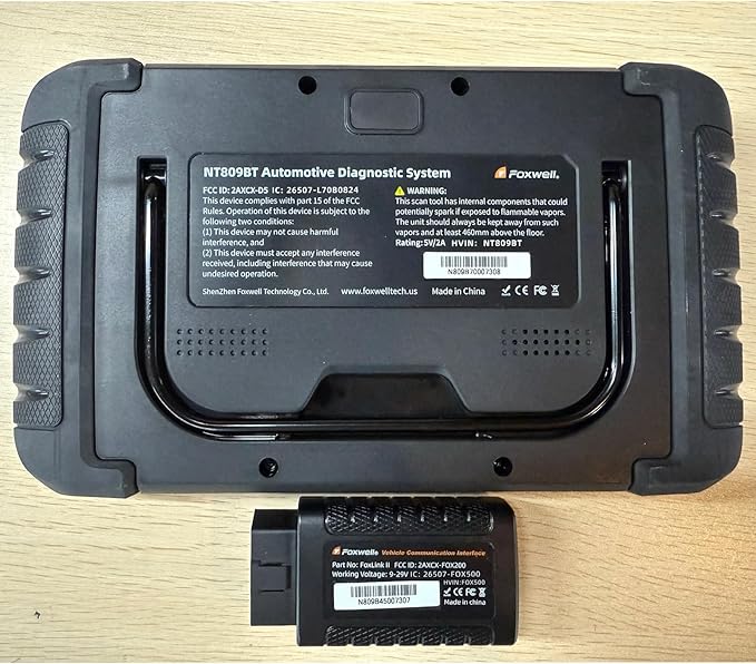 2026 FOXWELL Scanner NT809BT Wireless OBD2 Scanner Diagnostic Tool with 30 Resets, All System Bidirectional Scan Tool, Diagnostic Scanner for All Vehicles, 99% Active Test, FCA, 3-Year Update, Black