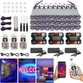 POWLAB 120Ft SMD5050 RGB storefront led lights with Smart Control, 240 LEDs Super Bright Waterproof led rgb module lights for Storefront Window Display, Business Signs, Letter Advertising, Dual Remote