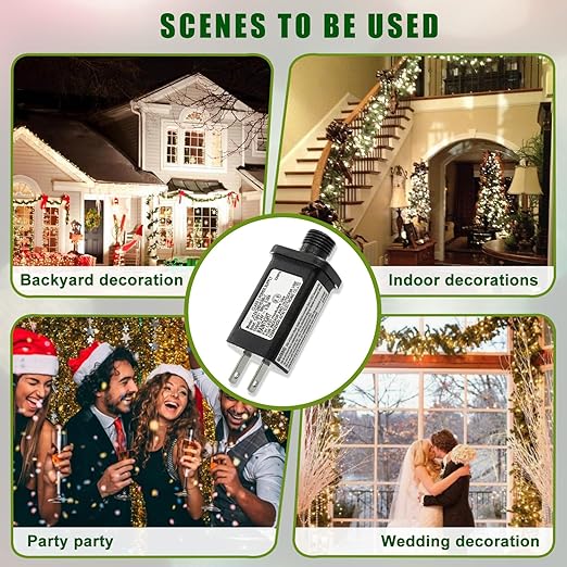 SIGANDG 24V 7.2W LED Transformer Replacement Class 2 Power Supply for Christmas String Light Inflatable Decorations LED Controller IP44 Waterproof Low Voltage