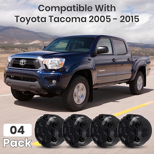 4 Pack - 2nd Gen Tacoma Accessories AC Knob Upgrade - 2005,2006,2007,2008,2009,2010,2011,2012,2013,2014,2015 Tacoma Climate Control Dial Mods Set - for Toyota Interior Replacement Kit