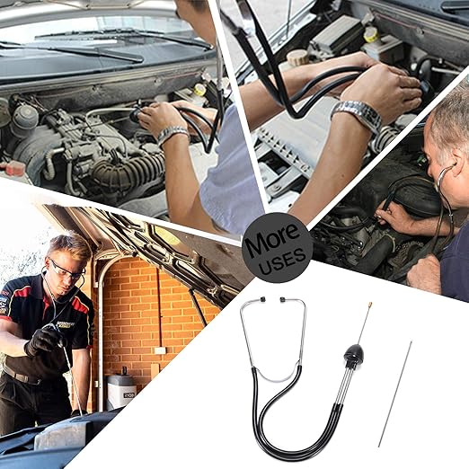Lamoutor 2Pcs Automotive Mechanic Stethoscope Engine Stethoscope Tool for Cars, Trucks and Motorcycles