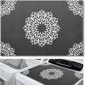 Teenyyou 1 Pcs 26" x 18" Dryer Top Protector Mat, Washer and Dryer Topper, Non Slip Waterproof Machine Cover Dust Proof Quick Drying Topper Pad for Laundry and Kitchen (Mandala)