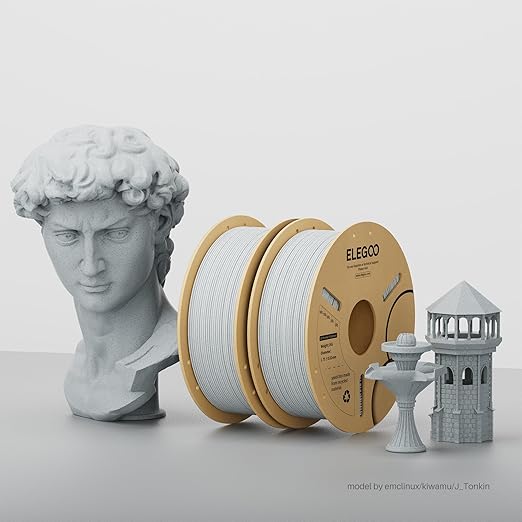 ELEGOO PLA Filament 1.75mm Marble Brick Red 1KG, Rock Stone 3D Printer Filament Dimensional Accuracy +/- 0.02mm, 1kg Spool(2.2lbs) Fits for Most FDM 3D Printers
