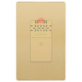 LIDER No Neutral Wire Required Humidity Sensor Switch, Automatic Humidity Detection, Air Circulator, Bathroom Fan Automated Control, Adjustable Timing, 1-Pole, Gold, Screwless Wall Plate Included