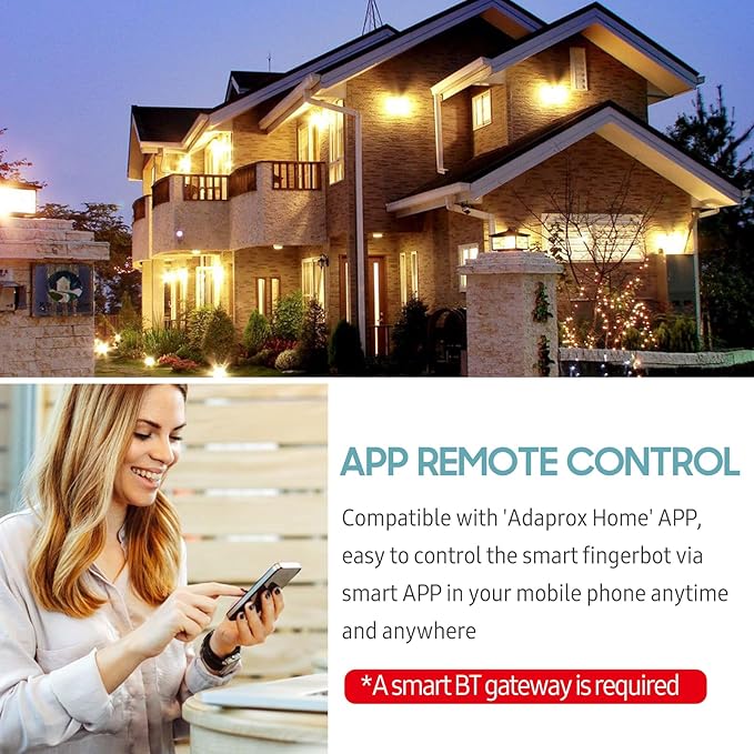 Irfora Mini BT Fingerbot Home Automation Controller with Touch Button APP Control Voice Control Schedule Timer Fingerbot Home Appliances Switch Pusher Smart Controller (BT Gateway Required)