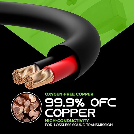 GEARit Outdoor Speaker Wire CL3 Rated, 16 Gauge Speaker Wire, Speaker Cable 500 ft for Outdoor Speakers, Patio, Garden, Backyard Audio, Direct Burial in Ground/in Wall, OFC (Black, 2-Conductors)