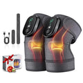 NORTHERN BROTHERS Cordless Knee Massager with Heat Vibration for Pain Relief, MAXwarm 4.0 - Electric Heated Knee Brace with 3 Heat Levels and 3 Massage Mode, Gifts for Men Women Dad Mom (Grey, Pair)