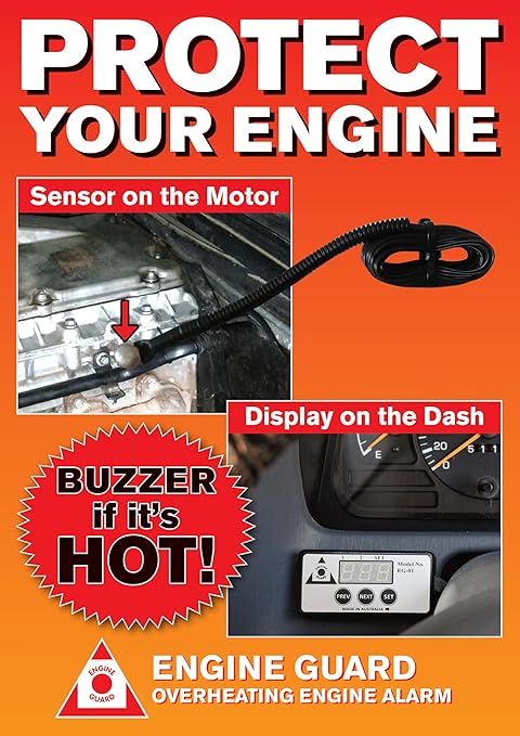 Engine Guard, Single Temperature Kit - Vehicle Temperature Monitor & Audible Alarm, Overheating Protection Alarm