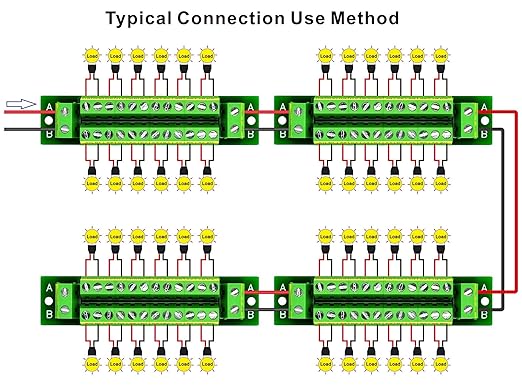 OONO 16 Amp 2x12 Position Terminal Block Distribution Module for AC DC