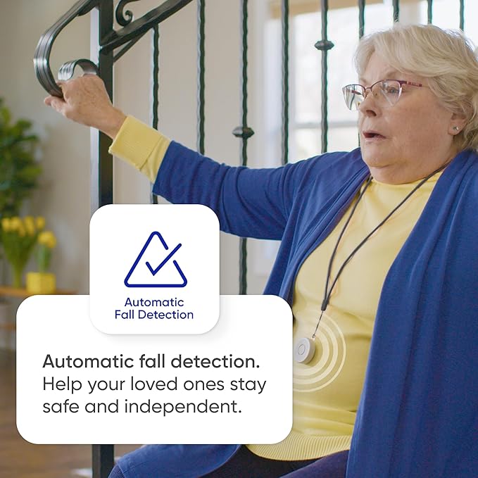 Emergency Alert & Movement Sensor Tags – Elderly Monitoring with Emergency Panic Button, Wearable Fall Detection for Seniors, Water-Resistant - Works with Nomo Care Kit - 10-Year Battery Life - 2 Tags