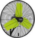 Pro 9500 CFM 24" Outdoor IP44 Waterproof Wall Mount Fan, 3-Speed Oscillating Metal Fans with Enclosure Motor, Heavy Duty Wall Fan for Patio, Warehouse, Garage, and Jobsite