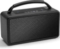 DINDIN Portable Bluetooth Speaker: 80W (Peak), 20H Playtime, Loud Wireless Wood Speakers with Bass, AUX and USB Input, Subwoofer, TWS Pairing, Vintage Speaker for Outdoor, Home, Office (Black)