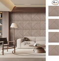 ARMURO 4 Packs Acoustic Wall Panels - Self-Adhesive 3D Wood Slat Wall Panel- Peel and Stick Sound Absorbing Panels for Noise Reducing - Feature Wall Decor for Home & Office