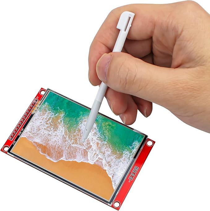 Hosyond 3.2 Inches TFT LCD Touch Screen Shield Display Module 320x240 SPI Serial ILI9341 with Touch Pen Compatible with Arduino R3/Mega2560 Development Board