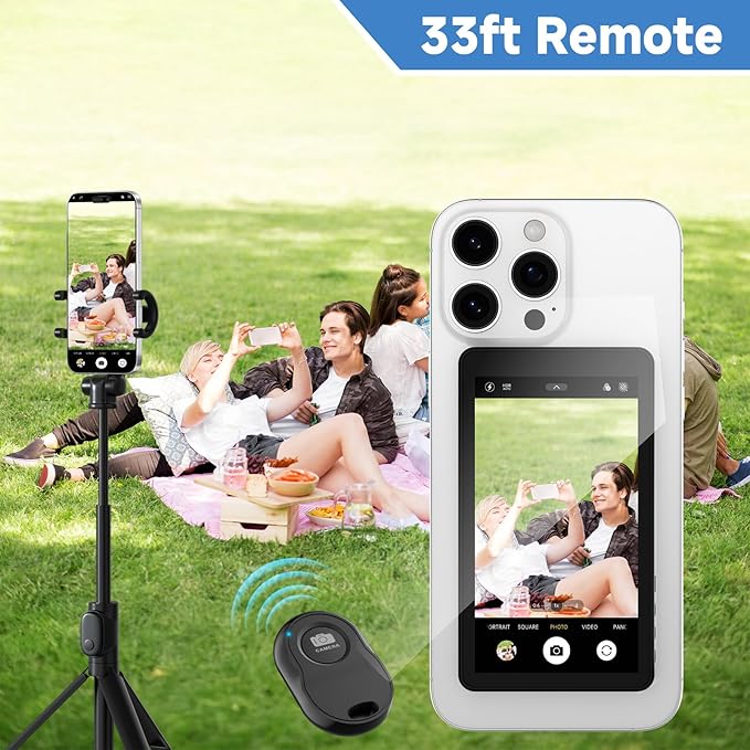 Bouvardia for Magnetic Vlog Selfie Monitor Screen, Zero-Lag Screen Sharing, 2000mAh Battery, Back Rear Camera Monitor with Bluetooth for Live Streaming and TikTok, Compatible with iPhone and Android