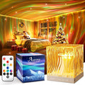 Crystal Lamp for Bedroom, 15 White Noise Machine Room Lights for Bedroom, Bluetooth Music Night Light Projector, RGB Aurora Ocean Light Projector, Remote Dimmable Crystal Table Lamp,Teen Girls Gifts