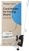 SimplyImagine Flexible Iron Cord Holder - Metal, Tabletop Mount - Tangle-Free Pressing & Ironing Board Cord Holder - Universal Fit & Steam Compatibility