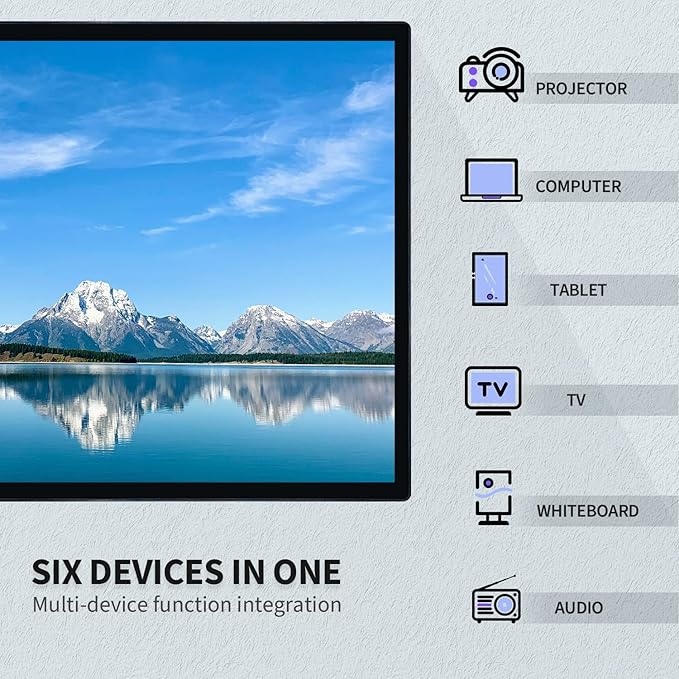TouchWo 65" Touchscreen Monitor Smart Board, 4K Interactive Presentation Electronic Whiteboard with Android 11, Digital Signage Display for Office, Classroom,RAM 4GB+ ROM 32GB