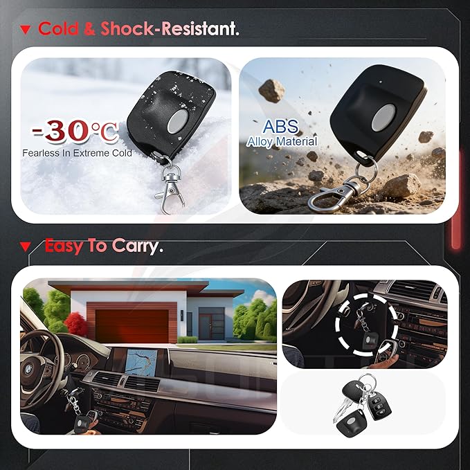 2 for Multi-Code 3089 3060 3070 MultiCode 308911 Linear MCS308911, 10 Dip Switch Gate Opener Remote 300MHZ, Multi Code Garage Door Opener【10-Year-Warranty】