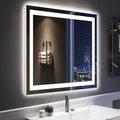 YEELAIT 36x30 Inch LED Bathroom Mirror with Lights Front and Backlit Lighted Vanity Mirror for Bathroom Wall with 3 Colors Dimmable Anti-Fog Memory Shatter-Proof IP54 Waterproof Horizontal/Vertical
