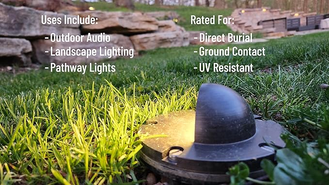 KnuKonceptz Direct Burial Outdoor Tinned Copper Speaker Wire (12 Gauge - 100 Feet)