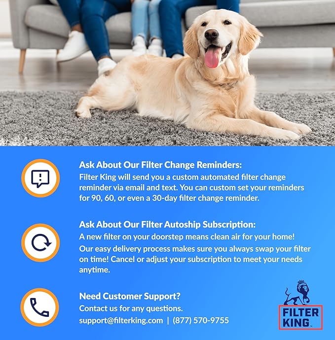 Filter King 9x55x1 Air Filter | 4-PACK | MERV 8 HVAC Pleated A/C Furnace Filters | MADE IN USA | Actual Size: 9 x 55 x .75"