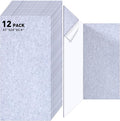 12 Pack Large Acoustic Panels, 47 x 24 x 0.4 Inch Self-adhesive Sound Absorbing Panel for Studio Home Office(Gray)