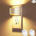 VOLISUN Night Lights Plug into Wall, 2 Pack Up and Down LED Night Light with Dusk to Dawn Light Sensor, 3000K Warm White Nightlight for Hallway, Bedroom, Bathroom, Kitchen White