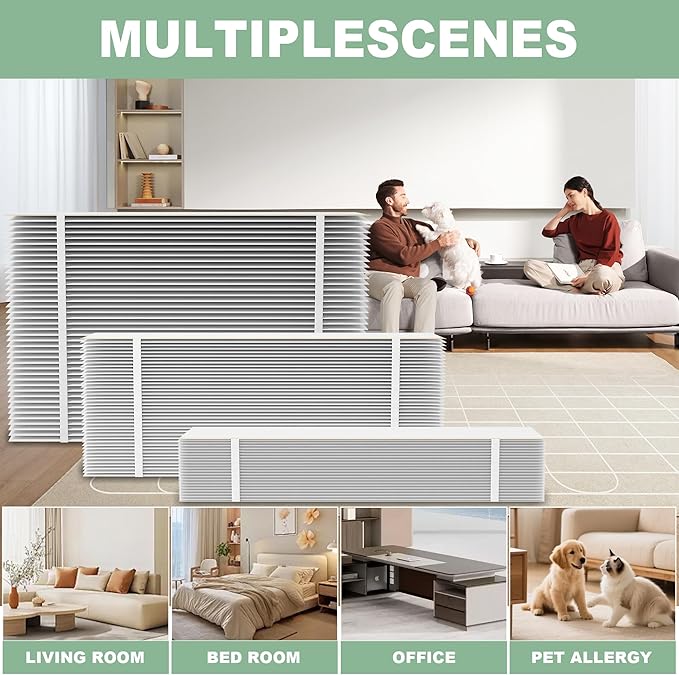 （2 Pack）201 Replacement Furnace Filter Compatible with A prilaire Space-Gard 2200,2250 Whole-House Air Purifier and X0445, 20x25x6 Air Filter Rplacement，incloud 2 Pleat Spacers
