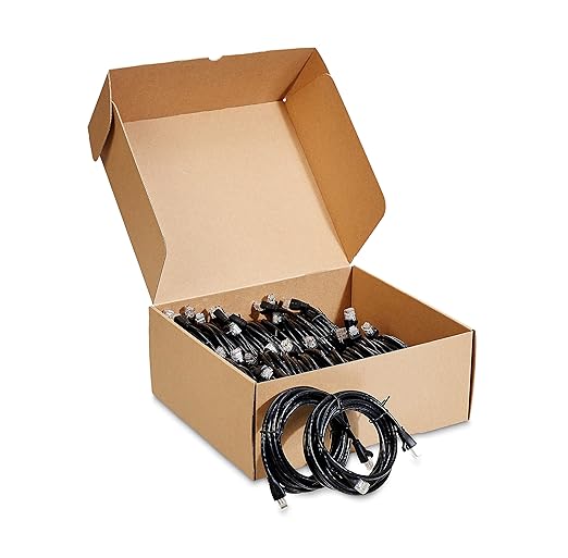 Amazon Basics RJ45 Cat 6 Ethernet Patch Cable - 10 feet, Black, Bulk 24-Pack