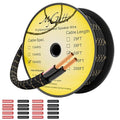16/2 Speaker Wire 50 Feet, 16AWG Gauge Speaker Cable, Direct Burial, Durable Nylon Braided, in Wall, 2 Conductors, OFC Oxygen-Free Copper, for Car Audio Stereos, Home Theater, Surround Sound, Radio