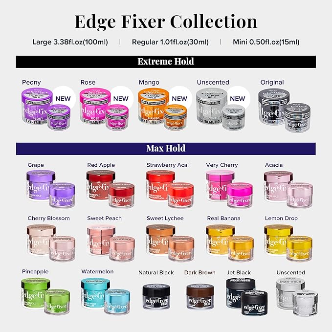 Red by Kiss Edge Fixer Extreme Hold, Strong Edge Control with 24-Hour Hold, Infused with Biotin for Nourishment & Hydration, No Flaking or Oily Residue (3.38 Fl.oz.)