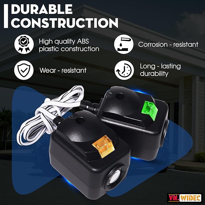 Upgraded 820CB Compatible with Liftmaster Chamberlain Sears Craftsman Garage Door Sensor & Brackets Replaces 41A5034/ G801CB-P/801CB/041-0136 for Craftsman Garage Door Sensors Openers Full Set