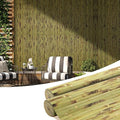 OUZUGIE 2 Pack 96x48 Inch Natural Bamboo Wall Panel – Green Burned Pole Wrap Paneling for Walls, Ceilings, Cabinets, Furniture – Ideal for Bedroom, Living Room & Office DIY Decor