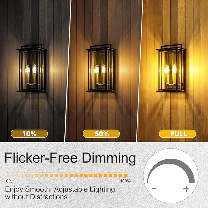 GvvooHome LED Candelabra Light Bulbs, E12 Bulb dimmable, 4W,40 watt Equivalent, Chandelier Light Bulbs, B10 Candle Bulb 2700K Soft White, 90+CRI, 400LM, Clear Glass, 48 Pack