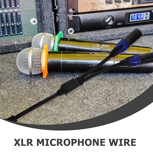 2pcs 2pcs Braided Audio Splitter Cable Male to Dual Female Microphone Accessory Wire with Copper for Stable Signal Transmission and Use