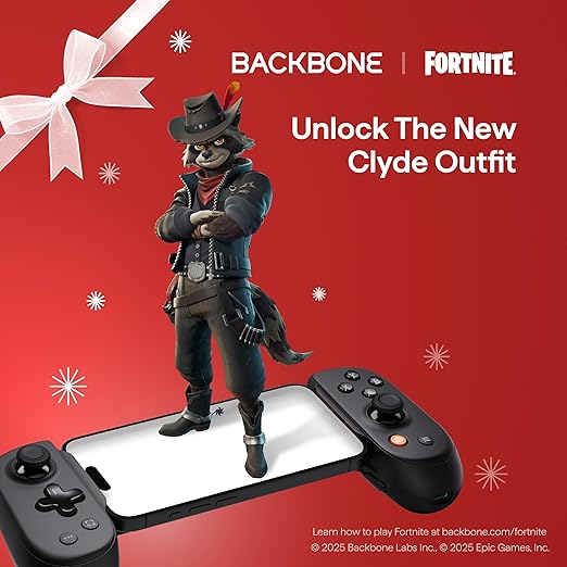 BACKBONE Pro Mobile Gaming Controller for iPhone 15/16/17 & Android, USB-C/Bluetooth Phone Controller, Stream Xbox, Play Call of Duty, PlayStation via iOS Remote Play - 3 Months Apple Arcade Included