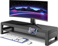 GECKOSTROLL 2-Tier Metal Computer monitor stand Laptop Desk Shelf & Monitor Riser ，27.55 inches long desk riser ,22W charging power, 2 USB 3.0 ports, and 1 USB 2.0 port Monitors/PC/Laptop/Computer Space Saver Organizer(USB Hub Fast Charging Version, Tw...