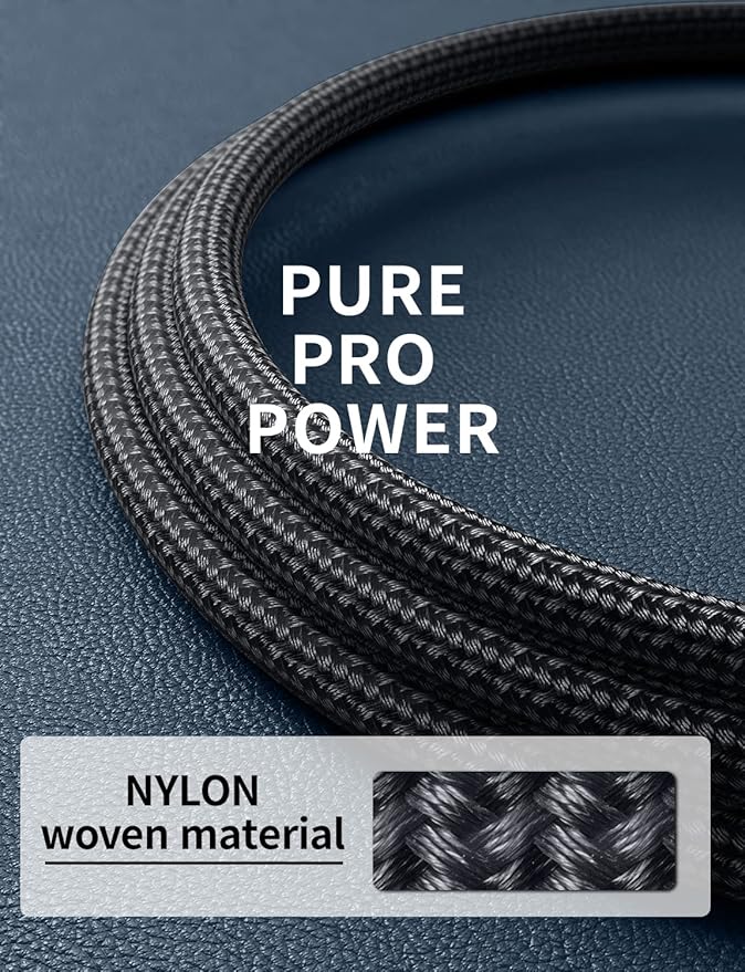 Extra Long USB C to C Cable 15FT, 100W USB C Cable Fast Charging, Upgraded Extra Durable Braided USB C Cord for iPhone 17 16 15 Pro Max, MacBook Pro, Samsung Galaxy S10 S9 Plus, LG and More-2Pack