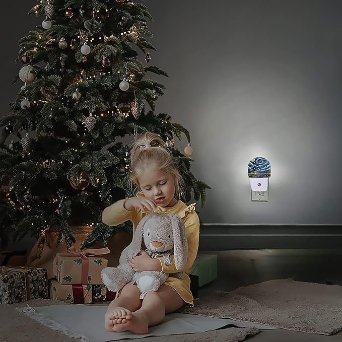 YESPOAK Night Light,Amsterdam at Night Night Lights Plug Into Wall with Dusk to Dawn Sensor for Bedroom Bathroom and Living Room for Women/Girls Gift