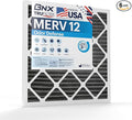 BNX TruFilter 14x20x1 MERV 12 Odor Defense (6-Pack) AC Furnace Air Filter with Activated Carbon - MADE IN USA - Pleated Air Conditioner HVAC AC Furnace Filters - Removes Odor, Mold, Bacteria, Smoke